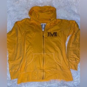 Vibrant Yellow Zip-Up Hoodie
